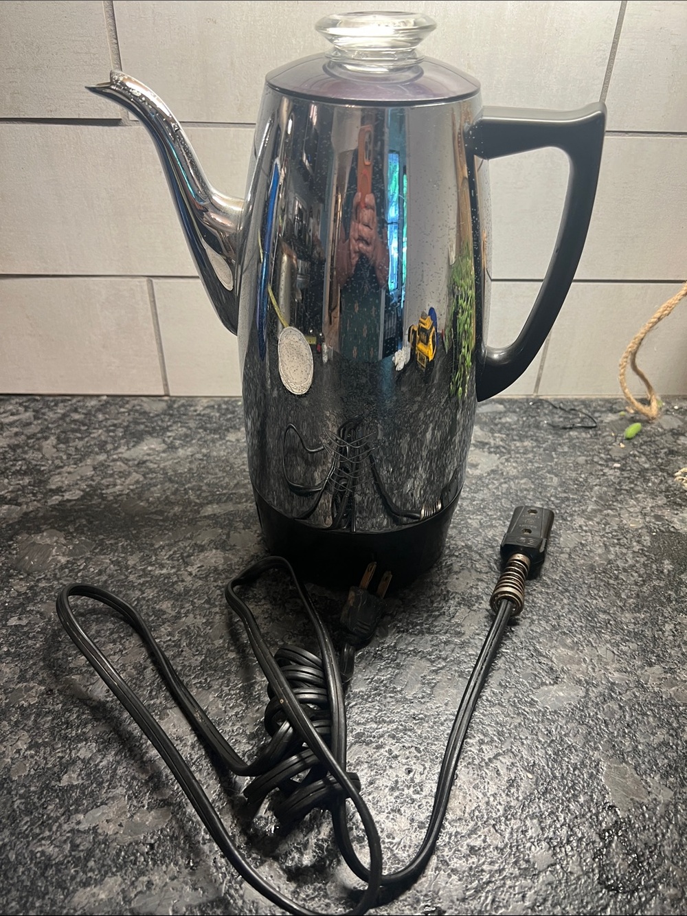 Vintage Electric Westinghouse Gooseneck Coffee Percolator -
